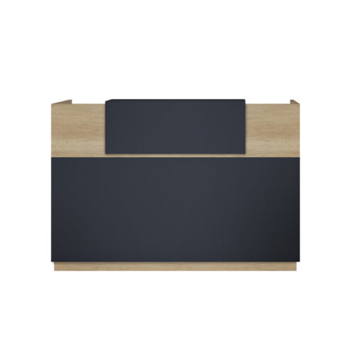 Γραφείο reception Lotus pakoworld σε χρώμα φυσικό - ανθρακί 140x70x110εκ (x1)