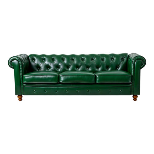 Kαναπές τριθέσιος τ. Chesterfield pakoworld pu κυπαρισσί 203x84x67εκ (x1)