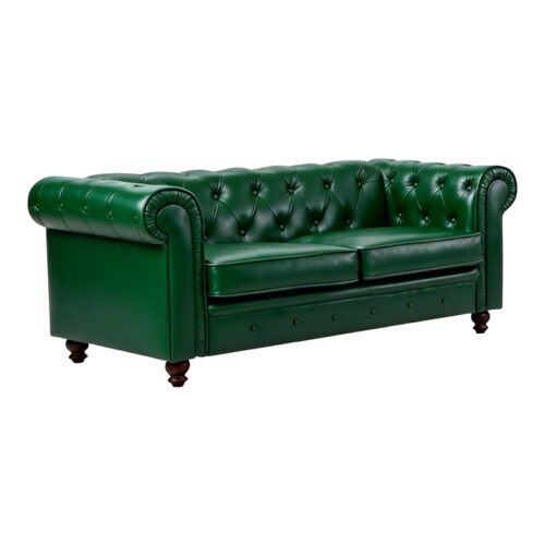 Kαναπές διθέσιος τ. Chesterfield pakoworld pu κυπαρισσί 160x84x67εκ (x1)