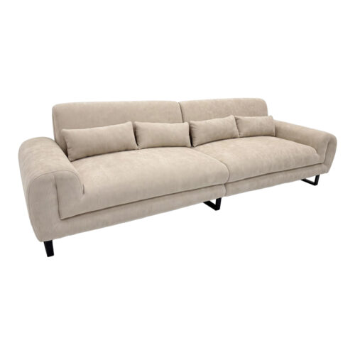 Καναπές Dorana pakoworld τετραθέσιος μπεζ ύφασμα 286x89x83εκ (x1)