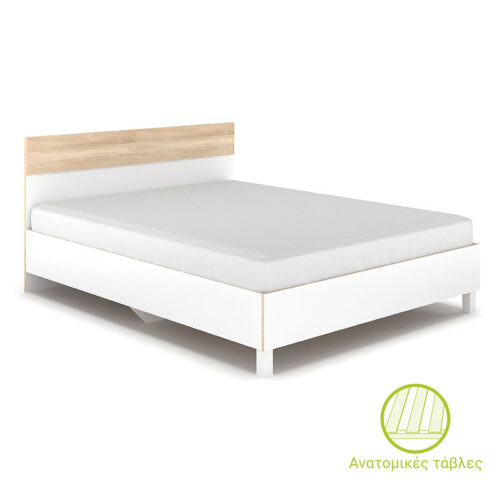 Κρεβάτι Awell pakoworld sonoma-λευκό 160x200εκ (x1)