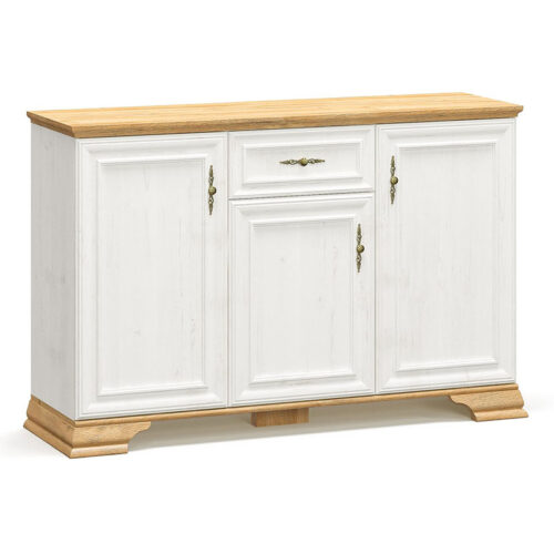 Μπουφές Jaden pakoworld golden oak-λευκό antique 137,5x39x88,5εκ (x1)