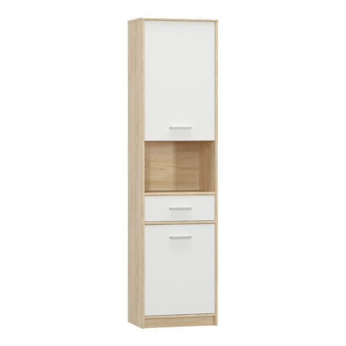 Στήλη Letto pakoworld σε oak - λευκό ματ απόχρωση 50,2x34,3x195εκ (x1)