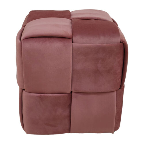 Σκαμπό Jisko pakoworld σάπιο μήλο βελούδο 38x38x40εκ (x1)