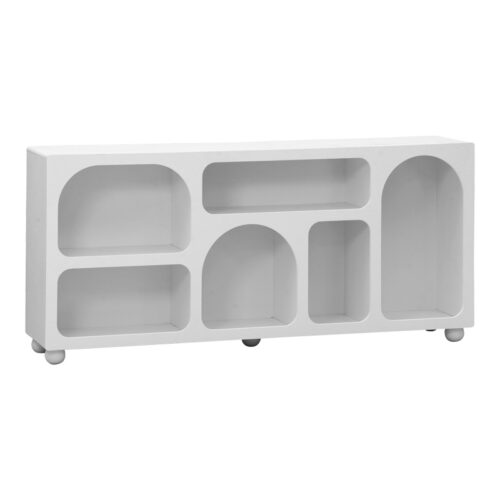 Μπουφές Emersi pakoworld με ράφια mdf σε λευκή απόχρωση 164x34x76εκ (x1)