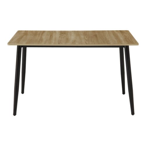 Τραπέζι Loza pakoworld sonoma MDF με μαύρο μεταλλικό πόδι 120x70x73εκ (x1)