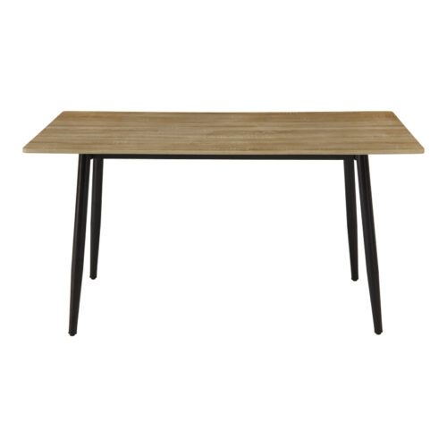 Τραπέζι Loza pakoworld sonoma MDF με μαύρο μεταλλικό πόδι 140x80x73εκ (x1)