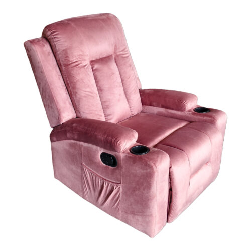 Πολυθρόνα relax Gessel pakoworld βελούδο σάπιο μήλο 80x90x98εκ (x1)