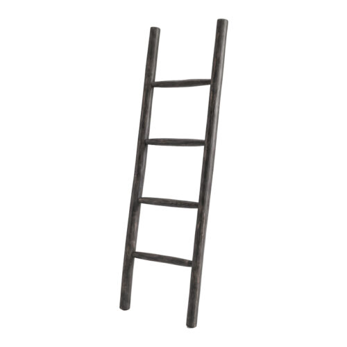 Σκάλα Morjeve pakoworld μαύρο teak ξύλο 45x6x150εκ (x1)