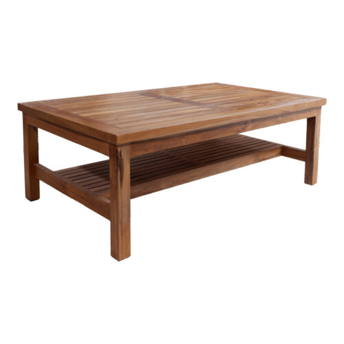 Τραπέζι σαλονιού Louf pakoworld καρυδί teak ξύλο 120x70x40εκ (x1)