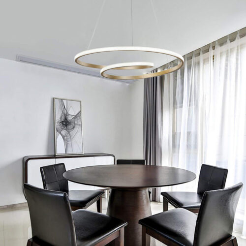 Φωτιστικό οροφής Rexon pakoworld led μέταλλο χρυσό Φ49x12εκ (x1)