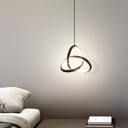 Φωτιστικό οροφής Trinity pakoworld led μέταλλο μαύρο Φ22x100εκ (x1)