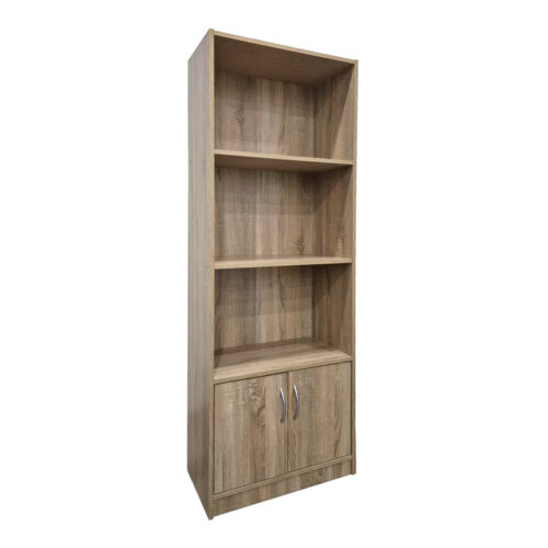 Βιβλιοθήκη Tekaro pakoworld σε sonoma απόχρωση 60x29x166εκ (x1)