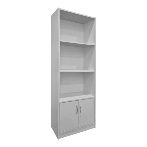 Βιβλιοθήκη Tekaro pakoworld σε λευκή απόχρωση 60x29x166εκ (x1)