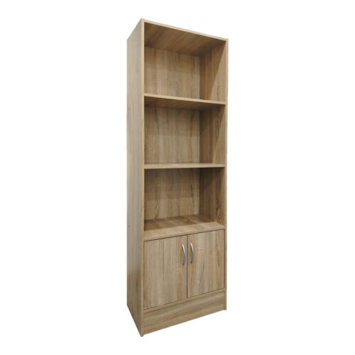 Βιβλιοθήκη Tekaro pakoworld σε sonoma απόχρωση 57x33x180εκ (x1)