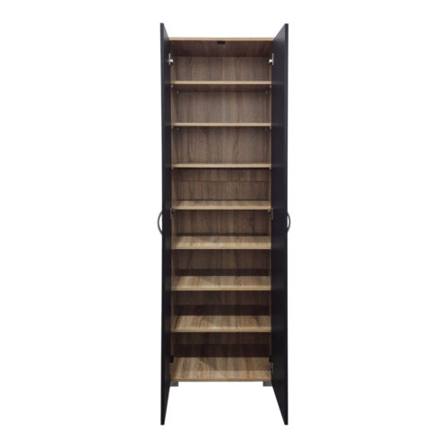 Παπουτσοθήκη-Ντουλάπα Racka pakoworld sonoma-ανθρακί 58x34x186εκ (x1)