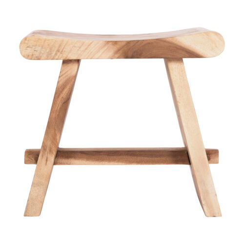 Σκαμπό Saddle pakoworld suar ξύλο σε φυσική απόχρωση 50x30x50εκ (x1)
