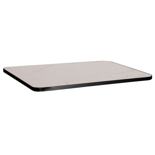 ΕΠΙΦΑΝΕΙΑ ΤΡΑΠΕΖΙΟΥ SINTERED STONE HM6656.02 WHITE MARBLE-ΠΛΑΙΣΙΟ ALU ΜΑΥΡΟ 120x80εκ. (x1)