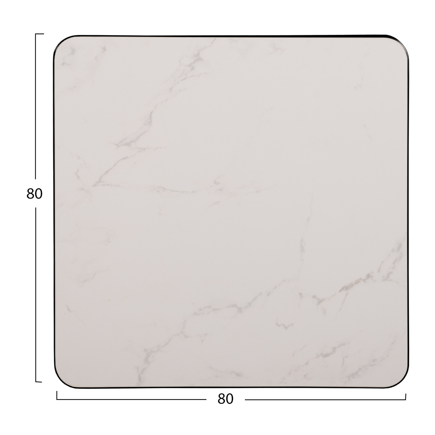 ΕΠΙΦΑΝΕΙΑ ΤΡΑΠΕΖΙΟΥ SINTERED STONE HM6655.02 WHITE MARBLE--ΠΛΑΙΣΙΟ ALU ΜΑΥΡΟ 80x80εκ. (x1) - Image 7
