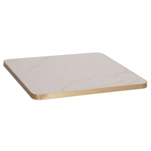 ΕΠΙΦΑΝΕΙΑ ΤΡΑΠΕΖΙΟΥ SINTERED STONE HM6655.12 WHITE MARBLE--ΠΛΑΙΣΙΟ ALU ΧΡΥΣΟ 80x80εκ. (x1)