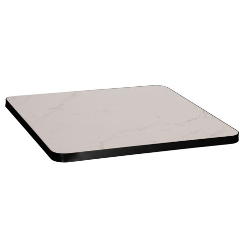 ΕΠΙΦΑΝΕΙΑ ΤΡΑΠΕΖΙΟΥ SINTERED STONE HM6655.02 WHITE MARBLE--ΠΛΑΙΣΙΟ ALU ΜΑΥΡΟ 80x80εκ. (x1)
