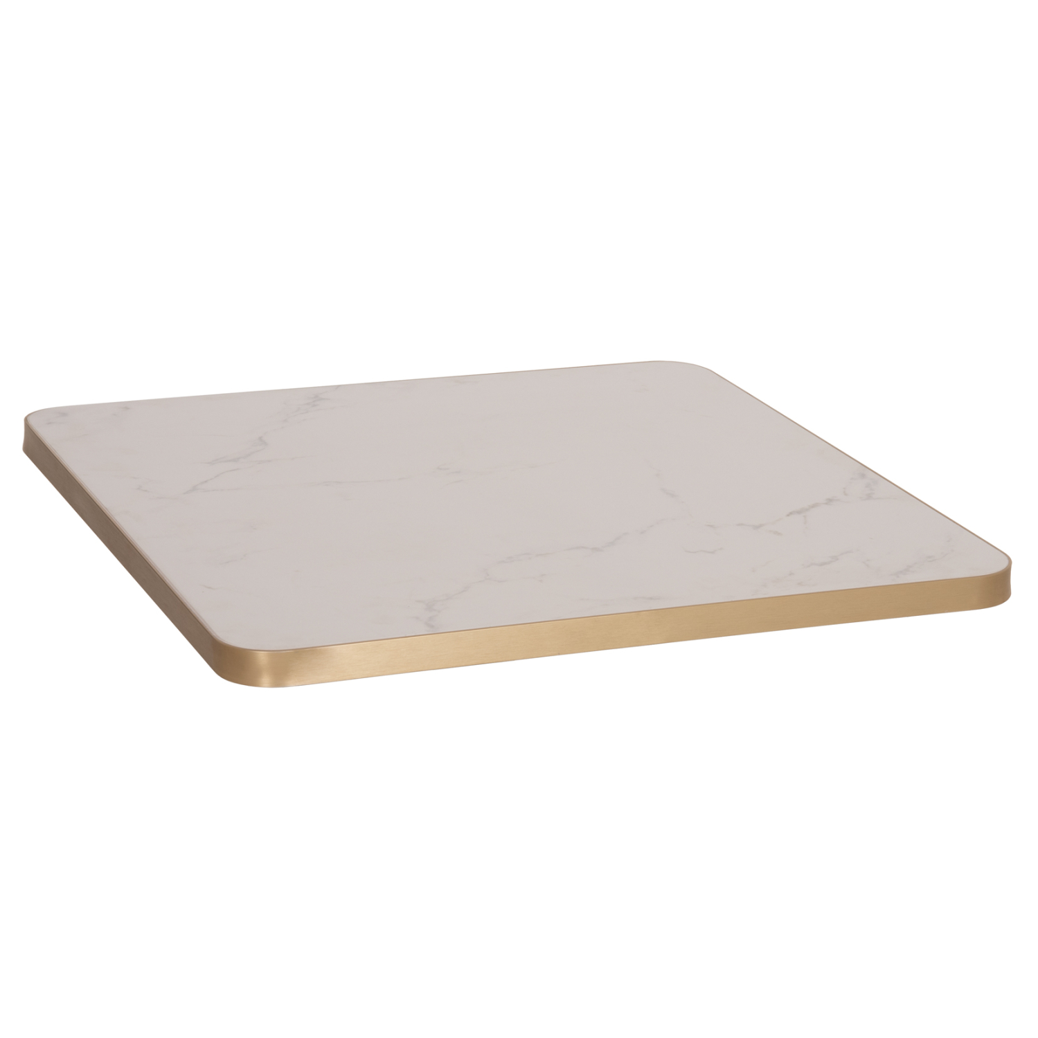 ΕΠΙΦΑΝΕΙΑ ΤΡΑΠΕΖΙΟΥ SINTERED STONE HM6655.12 WHITE MARBLE--ΠΛΑΙΣΙΟ ALU ΧΡΥΣΟ 80x80εκ. (x1)