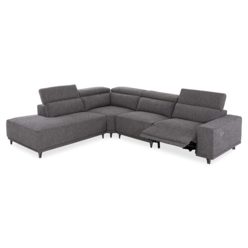 ΚΑΝΑΠΕΣ ΑΡΙΣΤΕΡΗ ΓΩΝΙΑ 5Θ ΜΕ RECLINE LUNARIS HM3316.01L ΓΚΡΙ ΥΦΑΣΜΑ 307x267x94Yεκ (x1)