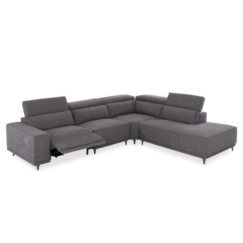 ΚΑΝΑΠΕΣ ΔΕΞΙΑ ΓΩΝΙΑ 5Θ ΜΕ RECLINE LUNARIS HM3316.01R ΓΚΡΙ ΥΦΑΣΜΑ 307x267x94Yεκ (x1)