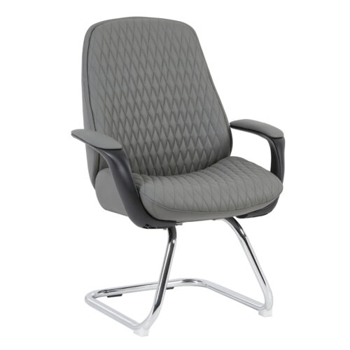ΚΑΡΕΚΛΑ ΕΠΙΣΚΕΠΤΗ VELUM-s HM1235.10 ΓΚΡΙ PU--ΒΑΣΗ ΧΡΩΜΙΟΥ 71x60x100Υεκ. (x1)