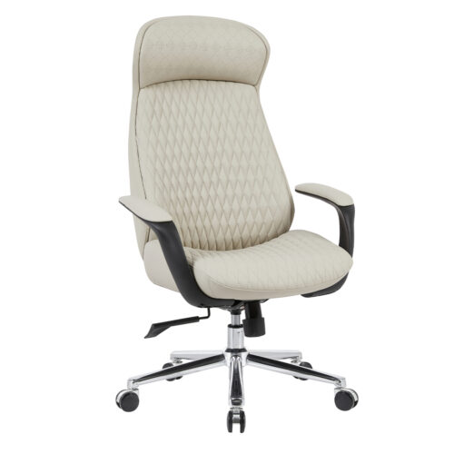 ΚΑΡΕΚΛΑ ΓΡΑΦΕΙΟΥ PREMIUM VELUM HM1233.02 ΜΠΕΖ PU--ΒΑΣΗ ΧΡΩΜΙΟΥ 71x69x116-122Υεκ. (x1)