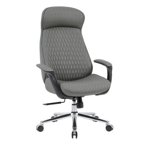 ΚΑΡΕΚΛΑ ΓΡΑΦΕΙΟΥ PREMIUM VELUM HM1233.10 ΓΚΡΙ PU--ΒΑΣΗ ΧΡΩΜΙΟΥ 71x69x116-122Υεκ. (x1)