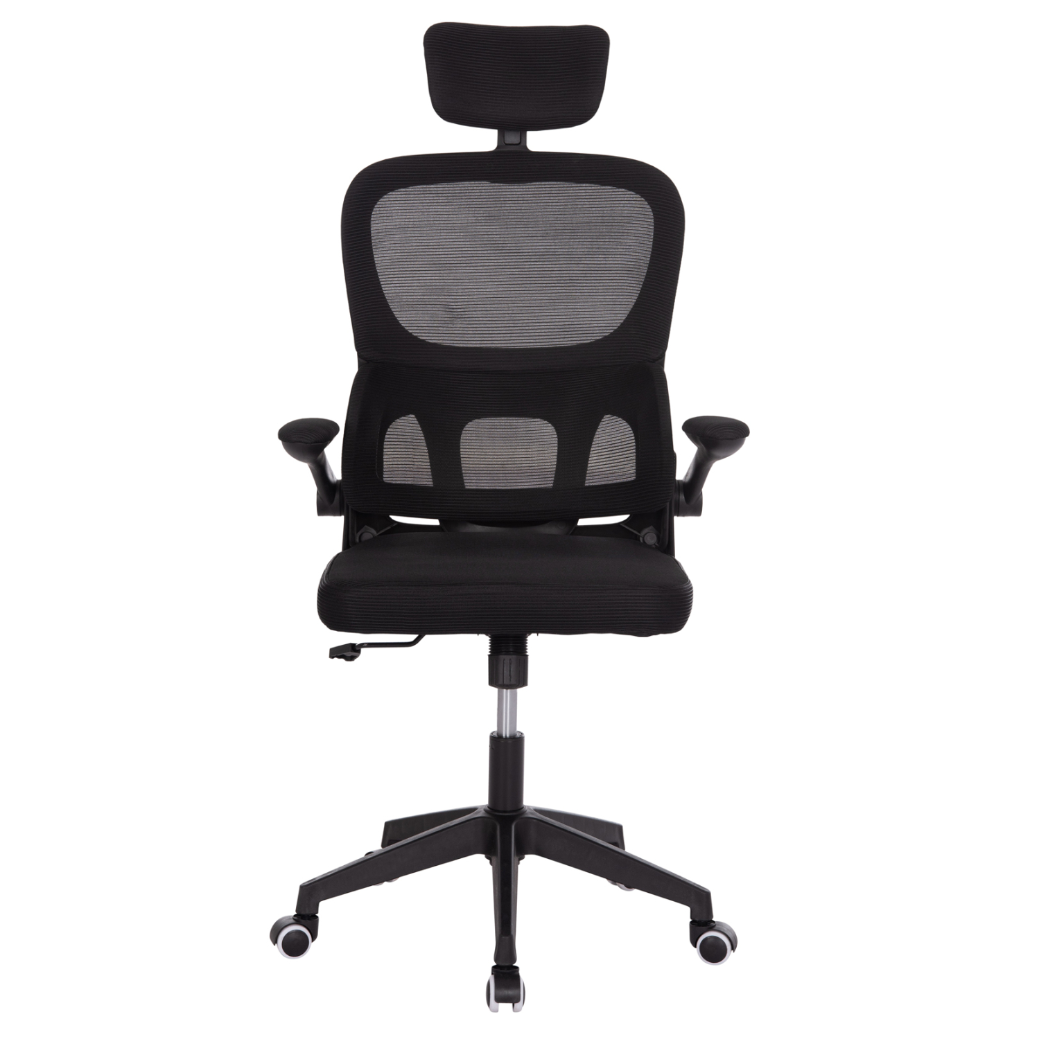 ΚΑΡΕΚΛΑ ΓΡΑΦΕΙΟΥ BASTON HM18236.01 ΜΑΥΡΟ MESH & PP ΣΚΕΛΕΤΟΣ 64x60x117-127Υεκ. (x1) - Image 3