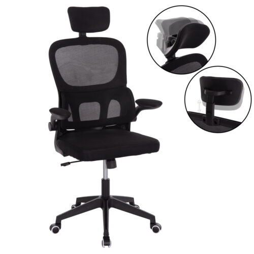 ΚΑΡΕΚΛΑ ΓΡΑΦΕΙΟΥ BASTON HM18236.01 ΜΑΥΡΟ MESH & PP ΣΚΕΛΕΤΟΣ 64x60x117-127Υεκ. (x1)