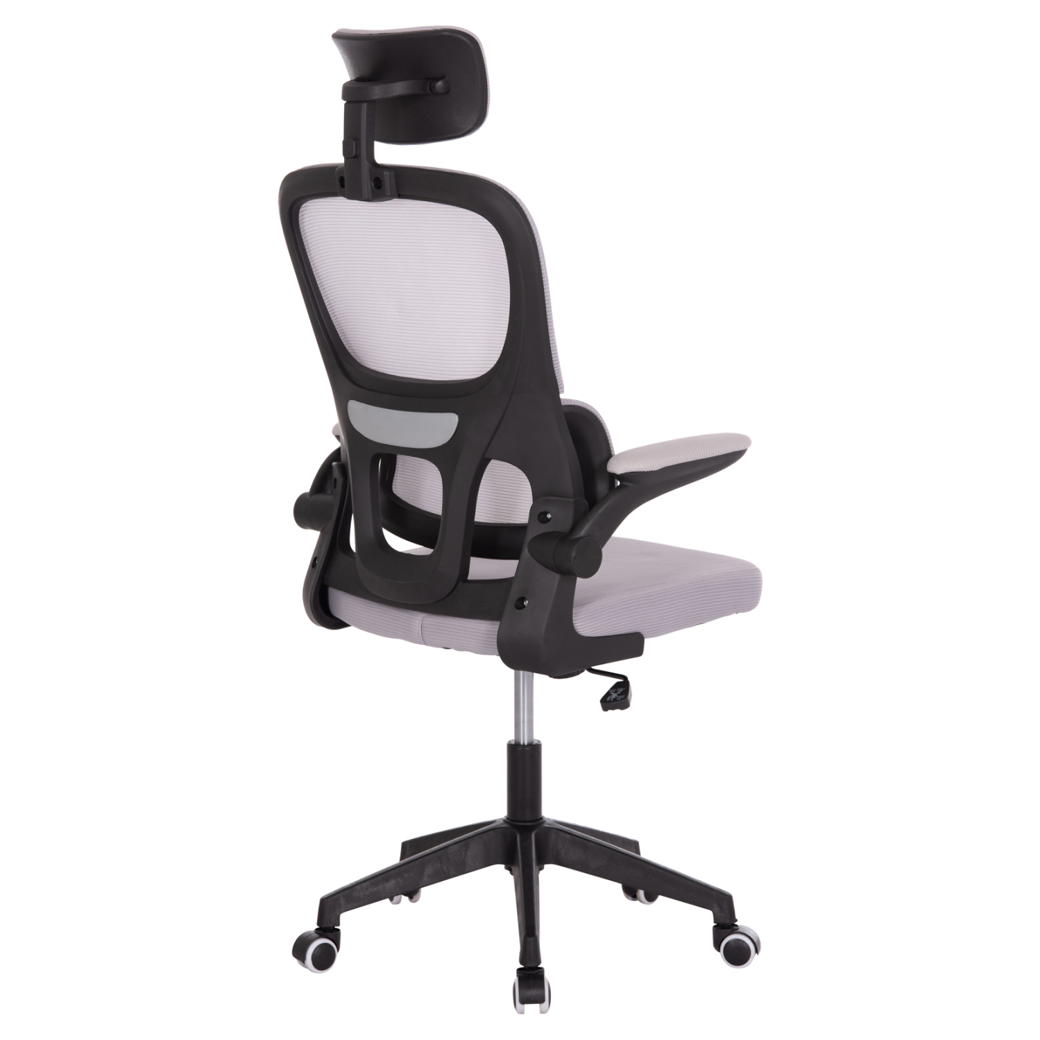 ΚΑΡΕΚΛΑ ΓΡΑΦΕΙΟΥ BASTON HM18236.02 ΓΚΡΙ MESH & ΜΑΥΡΟ PP ΣΚΕΛΕΤΟΣ 64x60x127Υεκ. (x1) - Image 5