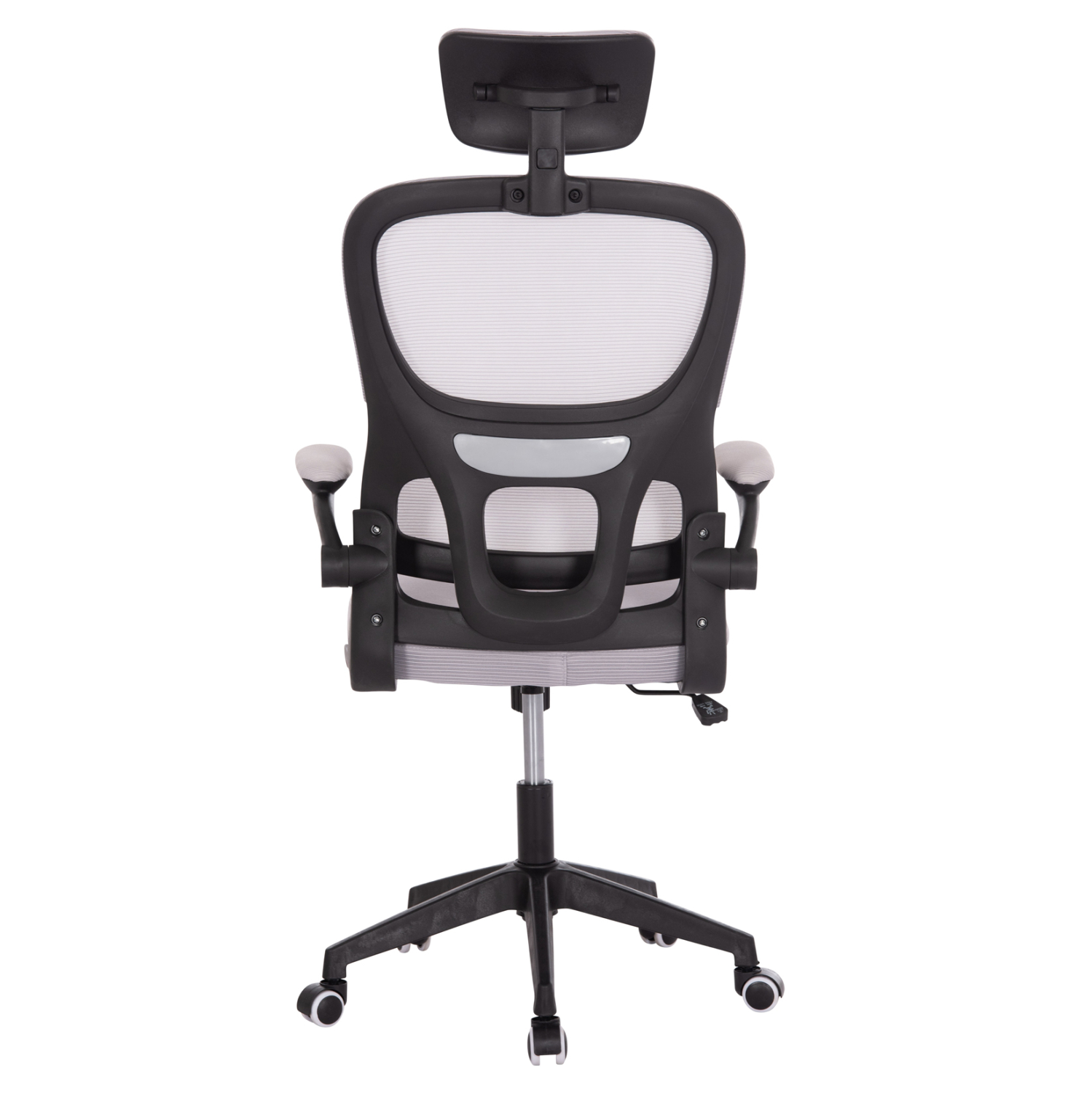 ΚΑΡΕΚΛΑ ΓΡΑΦΕΙΟΥ BASTON HM18236.02 ΓΚΡΙ MESH & ΜΑΥΡΟ PP ΣΚΕΛΕΤΟΣ 64x60x127Υεκ. (x1) - Image 6