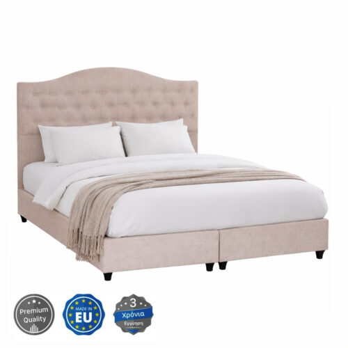 ΚΡΕΒΑΤΙ ΔΙΠΛΟ MALENA HM638.32 ΜΠΕΖ ΥΦΑΣΜΑ- ΓΙΑ ΣΤΡΩΜΑ 150x200εκ. (x1)