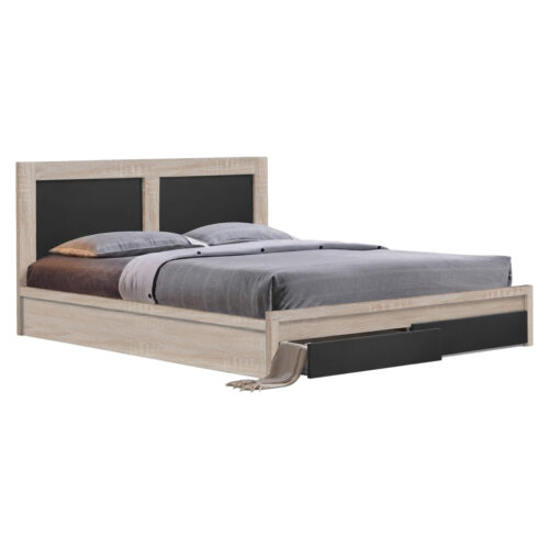 ΚΡΕΒΑΤΙ CAPRI HM312.04 ΜΕ 2 ΣΥΡΤΑΡΙΑ SONOMA-ΓΚΡΙ ΓΙΑ ΣΤΡΩΜΑ 150x200εκ. (x1)