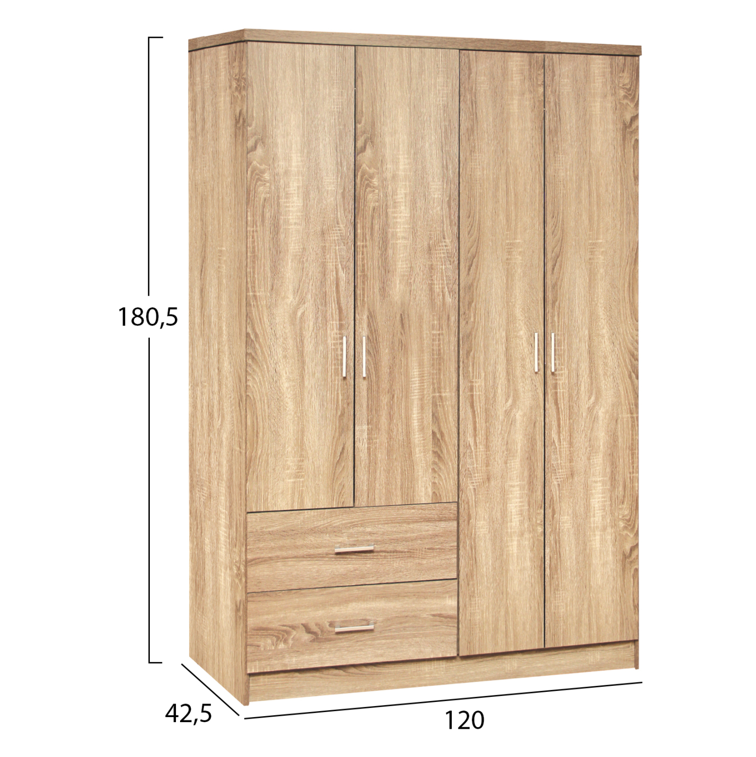 ΝΤΟΥΛΑΠΑ 4ΦΥΛΛΗ ME 2 ΣΥΡΤΑΡΙΑ BLAKELY HM339.02 SONAMA 120Χ42,5Χ180,5εκ. (x1) - Image 2
