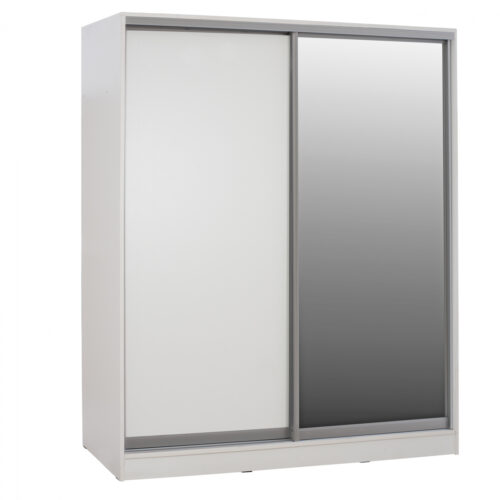 ΝΤΟΥΛΑΠΑ ΜΕ ΚΑΘΡΕΠΤΗ ADLER HM2437.03 ΜΕΛΑΜΙΝΗ ΛΕΥΚΗ 180x60x210Υεκ. (x1)