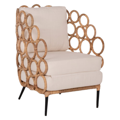 ΠΟΛΥΘΡΟΝΑ RINGER HM9341 ΑΠΟ RATTAN-ΜΕΤΑΛΛΟ ΦΥΣΙΚΟ ΧΡΩΜΑ 65x69x86Y εκ. (x1)