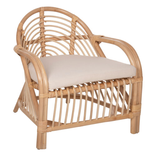 ΠΟΛΥΘΡΟΝΑ FEMUR HM9837 RATTAN ΣΕ ΦΥΣΙΚΟ- ΛΕΥΚΟ ΜΑΞΙΛΑΡΙ 72x66x75Υεκ. (x1)