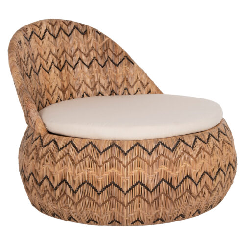 ΠΟΛΥΘΡΟΝΑ ΣΤΡΟΓΓΥΛΗ LADLON HM5992 RATTAN ΦΥΣΙΚΟ-ΕΚΡΟΥ ΜΑΞΙΛΑΡΙ 97x97x76Υεκ. (x1)