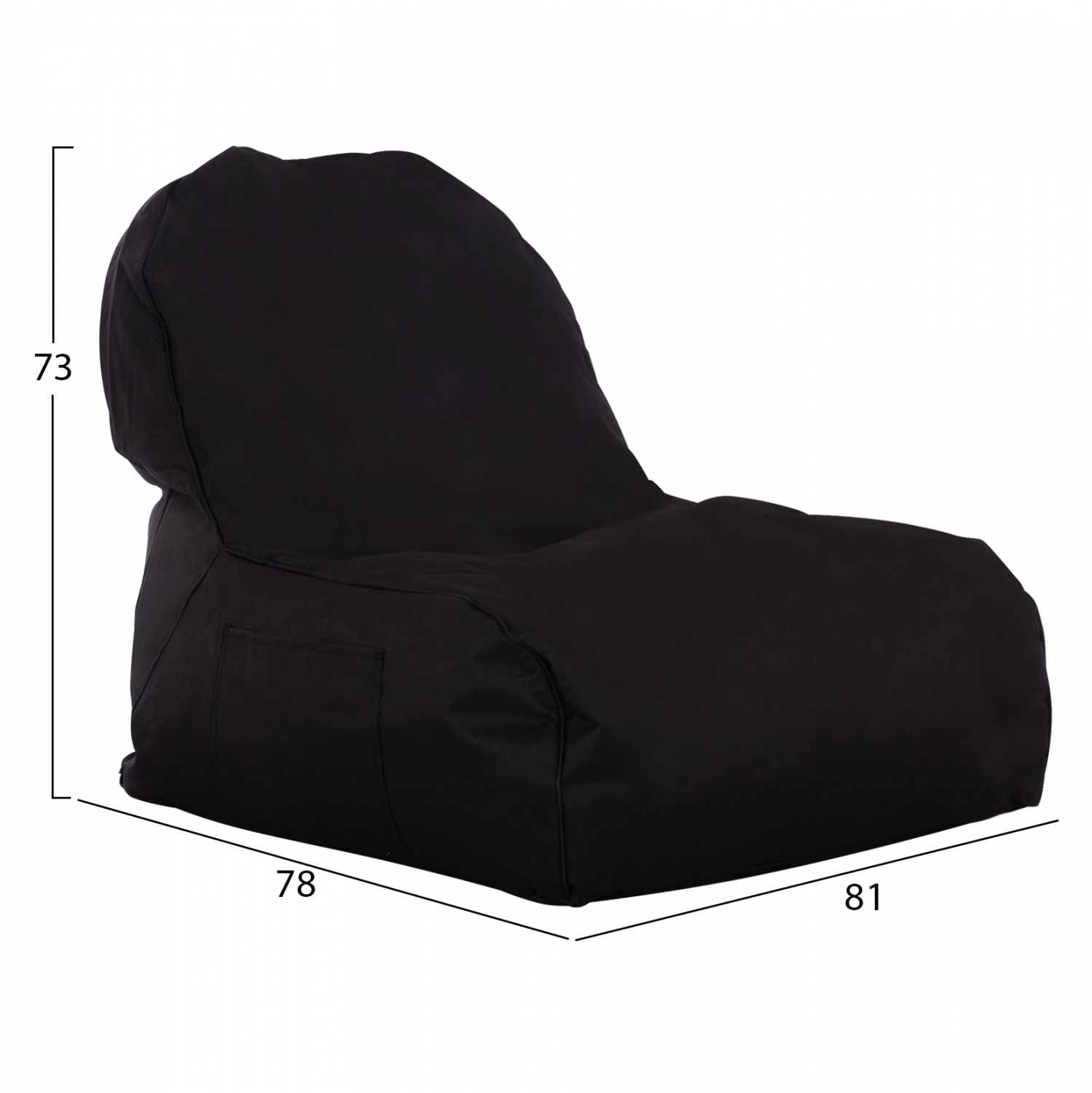 ΠΟΥΦ CLOUD ΑΔΙΑΒΡΟΧΗ ΠΟΛΥΘΡΟΝΑ HM5112.04 ΜΑΥΡΗ ΜΕ UV PROTECTION 81x78x73Y εκ. (x1) - Image 2