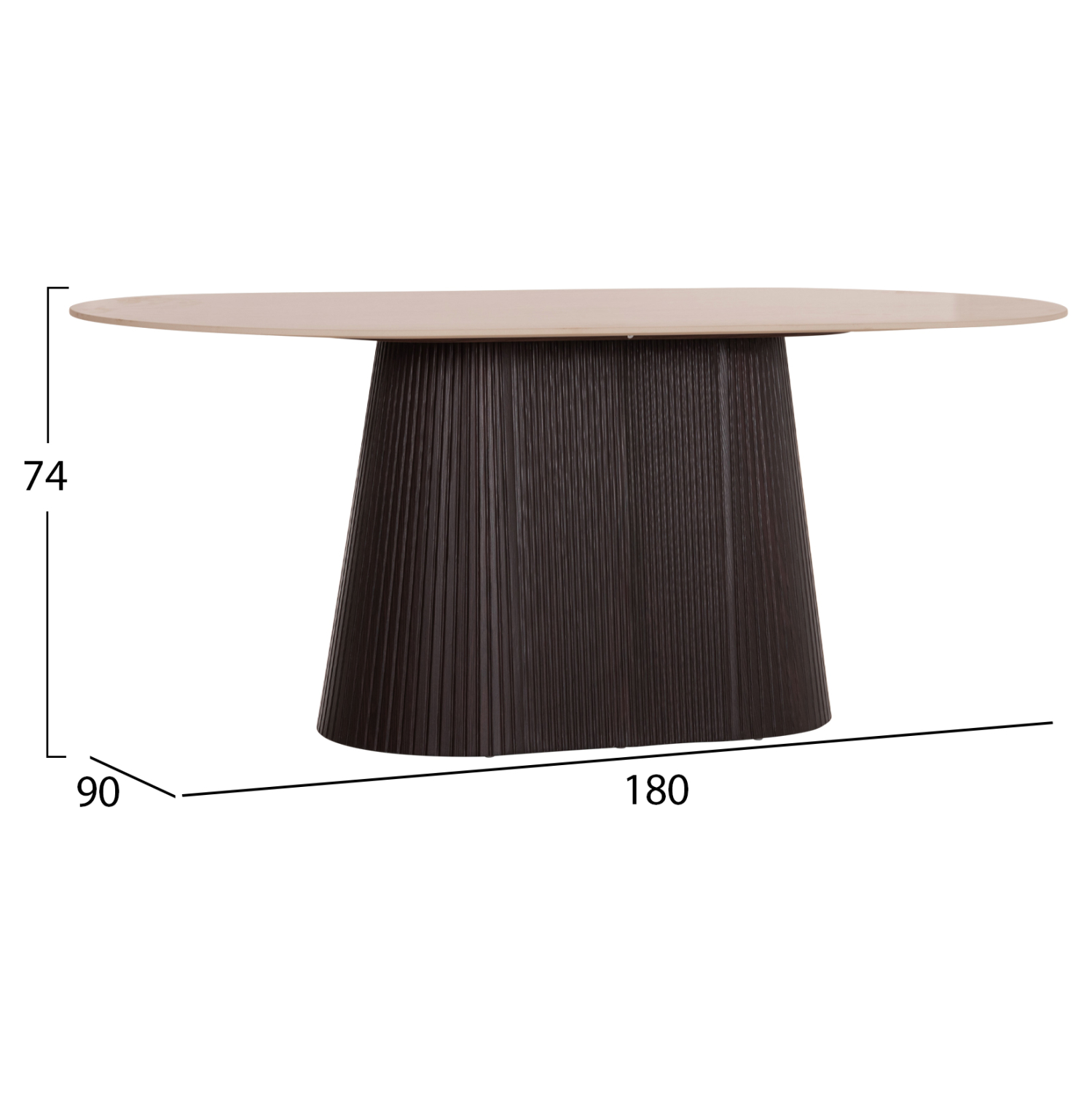 ΣΕΤ ΤΡΑΠΕΖΑΡΙΑΣ 5ΤΜΧ CATER HM12118.01 ΚΕΡΑΜΙΚΟ TOP ΟΒΑΛ--ΓΚΡΙ ΒΕΛΟΥΔΟ (x1) - Image 2