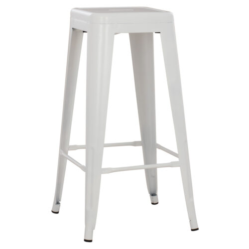 ΣΚΑΜΠΟ BAR MELITA HM8642.21 ΜΕΤΑΛΛΙΚΟ ΣΕ ΛΕΥΚΟ ΜΑΤ 43x43x78Υεκ. (x1)