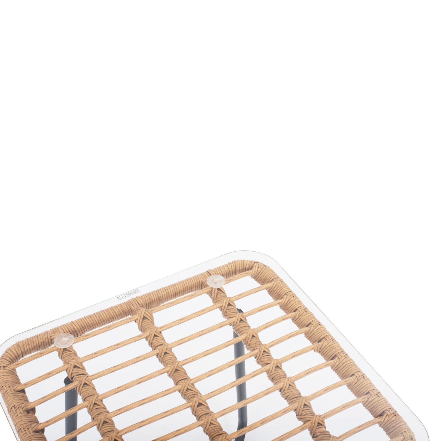 ΤΡΑΠΕΖΙ ΜΕΤΑΛΛΙΚΟ GERRY HM5717 ΜΕ WICKER ΜΠΕΖ 50x50x48,5 εκ. (x1) - Image 3