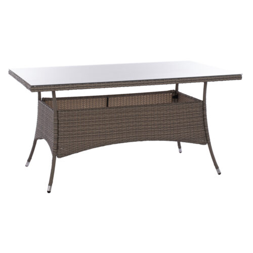 ΤΡΑΠΕΖΙ ΜΕΤΑΛΛΙΚΟ MINSK HM5507.01 WICKER ΓΚΡΙ 150x90x75Υεκ. (x1)
