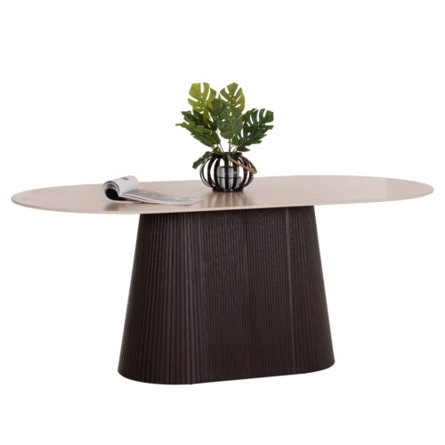 ΤΡΑΠΕΖΙ ΟΒΑΛ CATER HM18320 ΚΕΡΑΜΙΚΟ TOP ΟΨΗ ΤΡΑΒΕΡΤΙΝΑΣ-MDF ΒΑΣΗ 180x90x74Υεκ (x1)