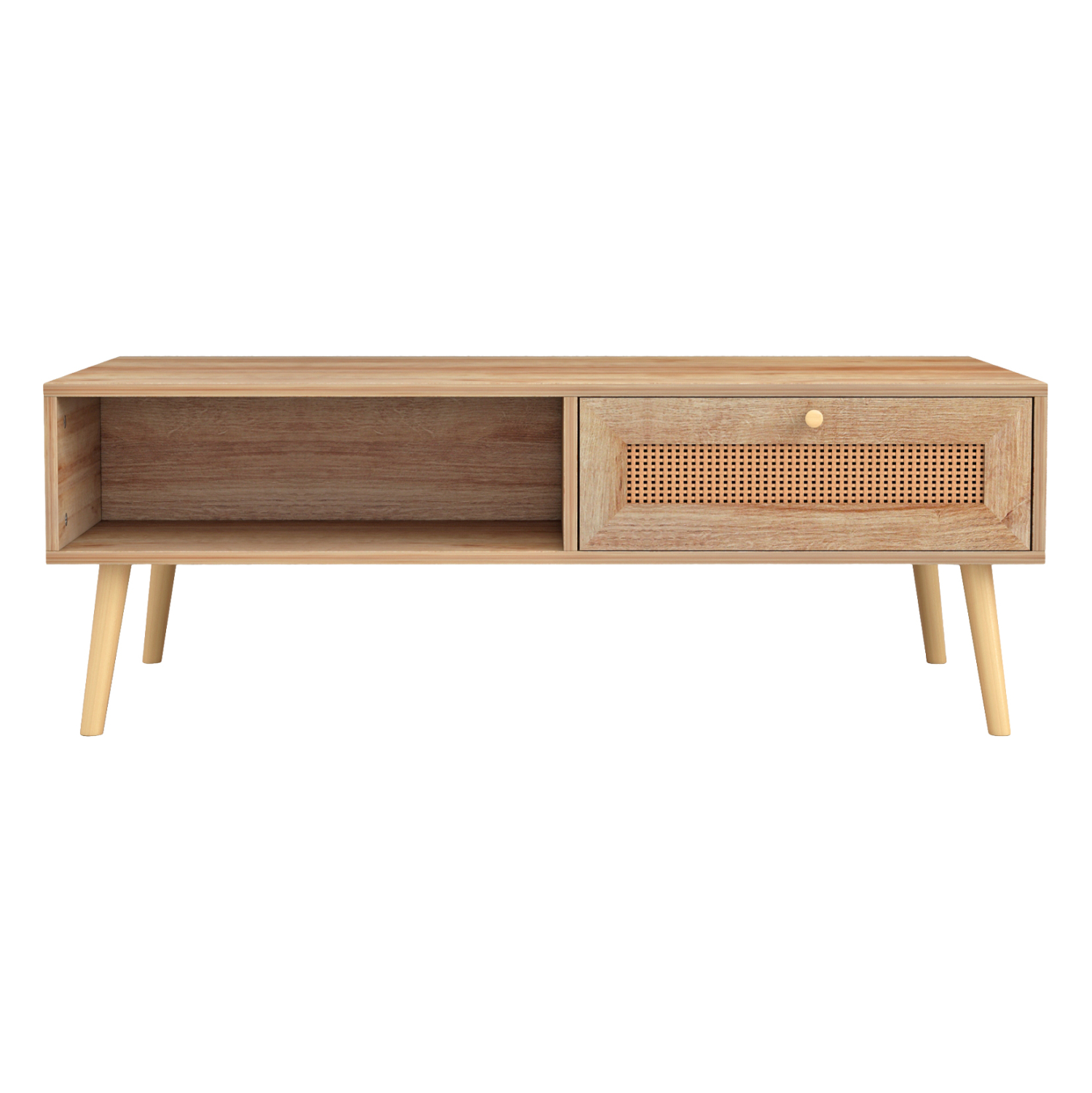 ΤΡΑΠΕΖΙ ΣΑΛΟΝΙΟΥ ΜΕΛΑΜΙΝΗΣ COLM RATTAN HM9224.11 ΣΕ ΦΥΣΙΚΟ ΧΡΩΜΑ 110x59x39,5Yεκ. (x1) - Image 3