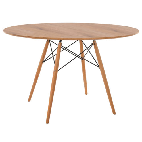ΤΡΑΠΕΖΙ MINIMAL ΣΤΡΟΓΓΥΛΟ HM8454.04 MDF ΣΕ ΦΥΣΙΚΟ-ΠΟΔΙΑ ΟΞΙΑΣ ΣΕ ΦΥΣΙΚΟ Φ120Χ75Υεκ. (x1)